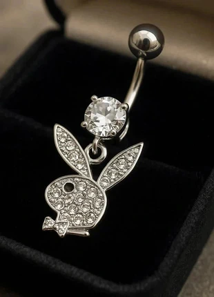 Bijou Nombril Lapin Playboy Argenté Noir Strass Mode Egirl Y2K Brillant Cristal Strass Glamour (9), brand: Playboy, condition: Very good, €7.97, €9.07 includes Buyer Protection
