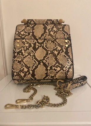 Snake Print Crossbody Bag | Faux Snakeskin Shoulder Bag | Gold Chain Strap, brand: Excellent, condition: New without tags, €3.00, €3.85 includes Buyer Protection