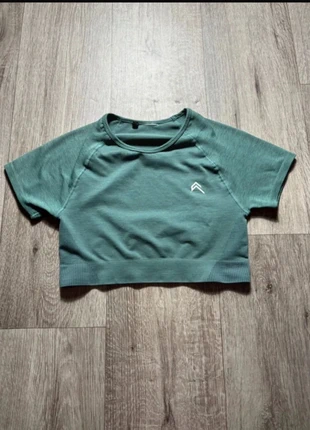 Haut vert Oner Active à manches courtes avec logo floqué blanc femme - Taille M, brand: Oner Active, condition: Very good, size: M / 38 / 10, €8.09, €9.19 includes Buyer Protection