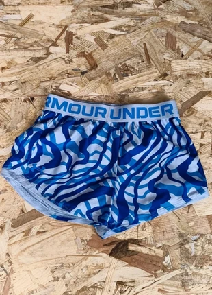 Under Armour – Short Femme – Taille XS – Bleu motif – Running / Fitness / Sport 242, brand: Under Armour, condition: Very good, size: XS / 34 / 6, €15.00, €16.45 includes Buyer Protection Pro