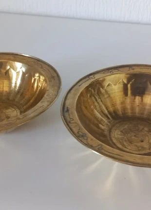 pair of vintage French brass round shaped bowls / trinket dishes / ornaments, zustand: Sehr gut, 10,00 €, 11,20 € beinhaltet Vinted-Käuferschutz Pro