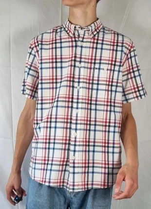 Chemise Tommy Hilfiger blanche, rouge et bleu motif rayures/carreaux, brand: Tommy Hilfiger, condizioni: Ottime, taglia: M, €15.00, €16.45 include la Protezione acquisti Pro