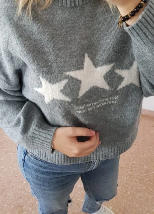 Pull étoiles gris court, marca: Pacific Republic, estado: Bueno, tamaño: L / 40 / 12, 4,00 €, 4,90 € Protección al comprador incluida