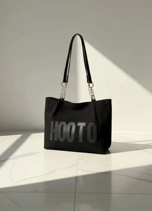 Sac noir stylé HOOTO avec chaînes dorées,, marque: Hoto, état: Très bon état, 44,00 €, 46,90 € Protection acheteurs incluse