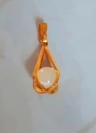 Pendentif doré perle d eau blanche, brand: sans, condition: Very good, €8.00, €9.10 includes Buyer Protection