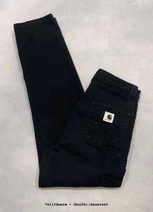 Jean Carhartt wip Noir W’ Pierce Pant 100% coton Jean Droit Knee pant Boyfriend - S w26 /779R, marca: Carhartt, estado: Muito bom, tamanho: S / 36 / 8, €49.00, €52.15 inclui Proteção do Comprador Pro