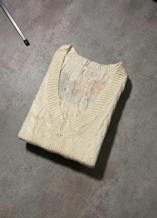 Pull col V Aran Vintage Irish Wool en 100% pure laine Beige en maille torsadée taille Taille L, marque: Aran Crafts, état: Très bon état, taille: L, 29,99 €, 32,19 € Protection acheteurs incluse