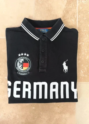 Polo Ralph Lauren homme L custom slim fit noir flocage équipe allemagne, marke: Ralph Lauren, zustand: Sehr gut, größe: L, 39,99 €, 42,69 € beinhaltet Vinted-Käuferschutz Pro