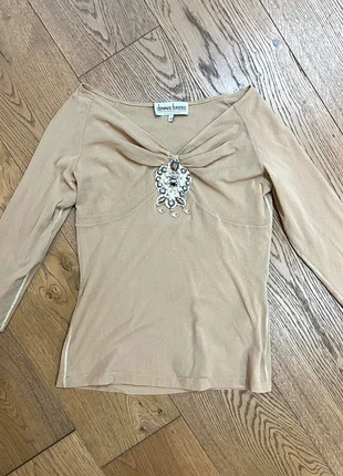 Top Dennis Brasso Vintage Y2K Annee 2000 Beige Nude Women Shirt Haut Femme, marque: Denis brasso, état: Très bon état, taille: L / 40 / 12, 6,00 €, 7,00 € Protection acheteurs (Pro) incluse