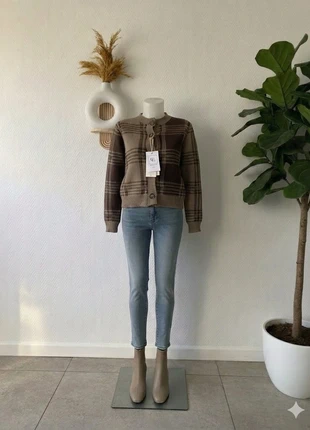 Gilet cardigan à carreaux beige & marron, brand: Glamour, condition: New with tags, size: M / 38 / 10, €25.99, €27.99 includes Buyer Protection