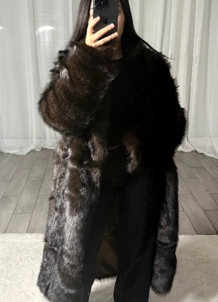 Manteau long fausse fourrure marron, marque: Fourrure, état: Neuf avec étiquette, taille: M / 38 / 10, 66,00 €, 70,00 € Protection acheteurs incluse