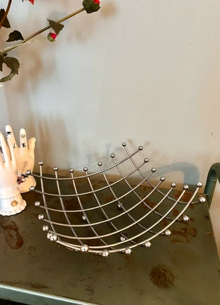 Retro RVS Chroom draad fruitschaal | 1990s, marque: Vintage Love, état: Très bon état, 25,00 €, 26,95 € Protection acheteurs incluse