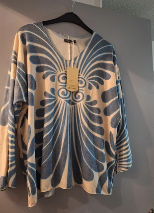 Haut bleu et blanc manche ragalnte latge TU, marke: Made In Italy, zustand: Neu, mit Etikett, größe: L / 40 / 12, 16,00 €, 17,50 € inklusive Vinted-Käuferschutz