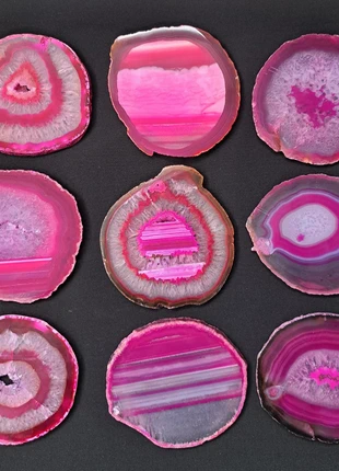 Roze Agaatschijven edelsteen agaatschijf agaat edelstenen natuursteen mineralen, état: Neuf sans étiquette, 7,50 €, 8,58 € Protection acheteurs incluse