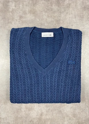 Pull Lacoste Col V Torsadé en maille | Bleu Marine Logo Brodé | Taille M 38 Femme, marque: Lacoste, état: Très bon état, taille: M / 38 / 10, 35,00 €, 37,45 € Protection acheteurs incluse