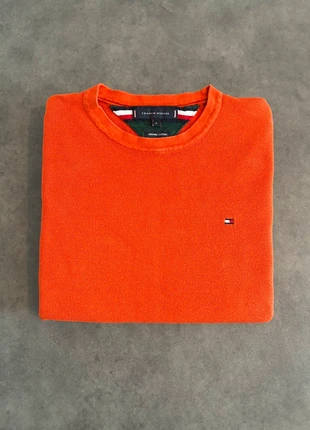 Pull Tommy Hilfiger Homme M Orange Col Rond Maille Fine Sweat Classique Crewneck, brand: Tommy Hilfiger, condition: Very good, size: M, €28.00, €30.10 includes Buyer Protection