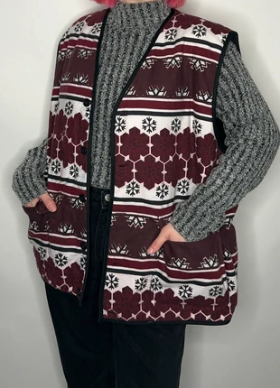 Deadstock 1990s red fleece nordic ski indie hippie goblin fisherman streetwear grunge forest gilet, merk: Vintage, staat: Heel goed, maat: XL / 42 / 14, € 12,50, € 13,83 inclusief Kopersbescherming Pro