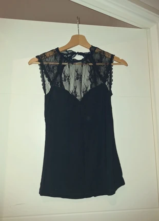 Haut Dentelle Bleu Marine Morgan, marque: Morgan, état: Très bon état, taille: XS / 34 / 6, 6,00 €, 7,00 € Protection acheteurs incluse