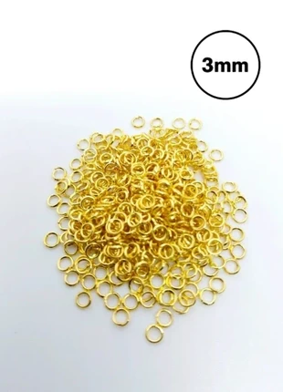 400 anneaux de jonction métal doré 3 mm – apprêts bijoux DIY, condizioni: Ottime, €2.80, €3.64 include la Protezione acquisti