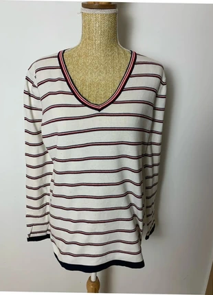 182 - Pull Tommy Hilfiger à rayures - Taille L Femme Tache, brand: Tommy Hilfiger, condition: Very good, size: L / 40 / 12, €12.00, €13.30 includes Buyer Protection Pro