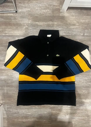 Lacoste polo épais noir rayé jaune bleu col boutonné taille L, marque: Lacoste, état: Bon état, taille: L, 20,00 €, 21,70 € Protection acheteurs incluse