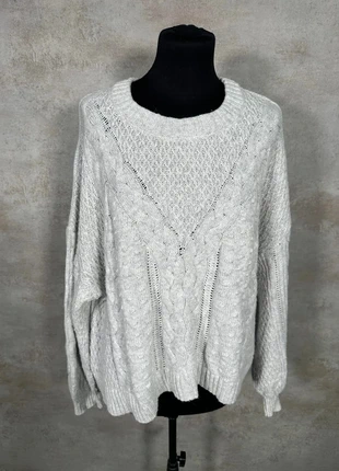Pull Torsadé Vintage Cable Knit Hiver bp x claudia gris clair épais et ample taille XL, marke: Vintage Dressing, zustand: Sehr gut, größe: XL / 42 / 14, 8,00 €, 9,10 € beinhaltet Vinted-Käuferschutz Pro