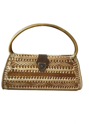 Sac à main vintage osier bois 70’s, brand: Vintage Dressing, condition: Very good, €22.00, €23.80 includes Buyer Protection Pro