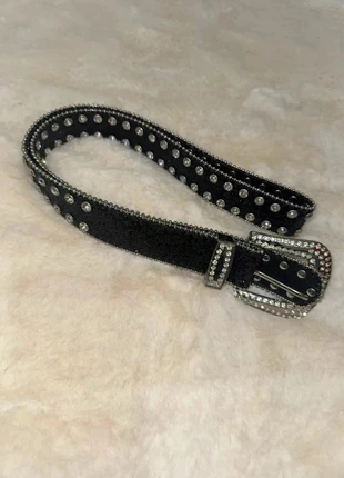 Ceinture belt Y2K noir diamant blanc 115 💎, marque: y2k, état: Très bon état, taille: 110 cm, 20,00 €, 21,70 € Protection acheteurs incluse
