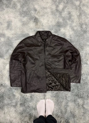 Brown Leather Jacket Cozy Fit Vintage Old Money Retro Design, marque: Vintage Dressing, état: Très bon état, taille: L, 39,99 €, 42,69 € Protection acheteurs incluse