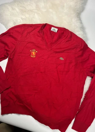 Pull Lacoste rouge brodé blason L, brand: Lacoste, condizioni: Ottime, taglia: L, €24.99, €26.94 include la Protezione acquisti Pro