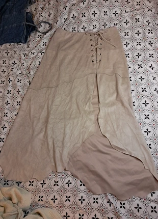 Jupe cowboy / 70s asymétrique à lacets, marque: Together, état: Très bon état, taille: S / 36 / 8, 8,00 €, 9,10 € Protection acheteurs incluse