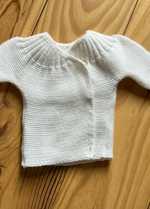 Gilet bébé blanc Crylor – Fabriqué en France, parfait état, merk: Crylor, staat: Nieuw zonder prijskaartje, maat: Pasgeborene, 44 cm, € 1,50, € 2,28 inclusief Kopersbescherming