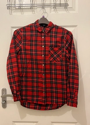 108WN New Look red tartan check shirt – UK 8 – 100% cotton, brand: New Look, condition: Very good, size: S / UK 8-10, £3.00, £3.85 includes Buyer Protection