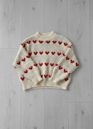 Pull blanc à cœurs rouges – Taille M, marque: Boutique Parisienne, état: Très bon état, taille: M / 38 / 10, 44,90 €, 47,85 € Protection acheteurs incluse