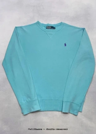 Pull Polo Ralph Lauren y2k Femme en coton piqué Bleu Turquoise Crew Neck - Taille S /1943B, marque: Ralph Lauren, état: Très bon état, taille: S / 36 / 8, 49,00 €, 52,15 € Protection acheteurs (Pro) incluse