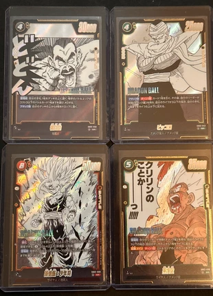 Lot de 4 cartes Dragon Ball Manga Booster SB02 – SR & Leader – Near Mint, marca: Dragon Ball, estado: Muito bom, €7.00, €8.05 inclui Proteção do Comprador Pro