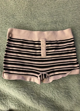Stripped Black White Mini Shorts Size S, brand: NO LABEL, condition: New without tags, size: S / US 4-6, $15.00, $16.45 includes Buyer Protection