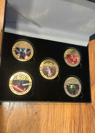 5 Pièces souvenir sur Star Wars avec boîte, estado: Muito bom, €25.00, €26.95 inclui Proteção do Comprador