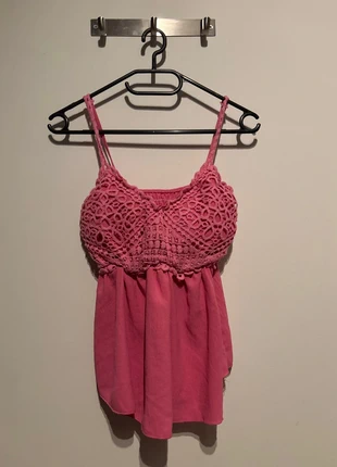 Roze top met bh maat M, merk: Handgemaakt, staat: Nieuw zonder prijskaartje, maat: M / 38 / 10, € 2,00, € 2,80 inclusief Kopersbescherming