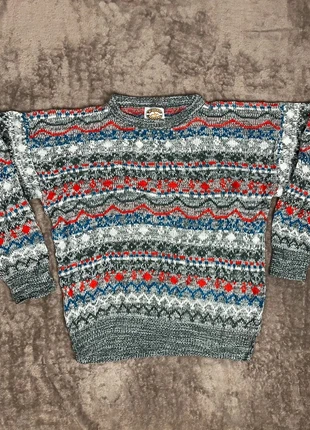 Pull Gris et Rouge à motif Ethnic Vintage, brand: Vintage Dressing, condition: Good, size: S, €10.99, €12.24 includes Buyer Protection Pro