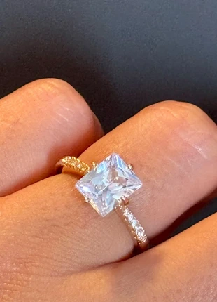 💛 Bague plaquée or – Pierre brillante & finition raffinée, brand: Argent, condition: New with tags, size: Adjustable, €10.00, €11.20 includes Buyer Protection