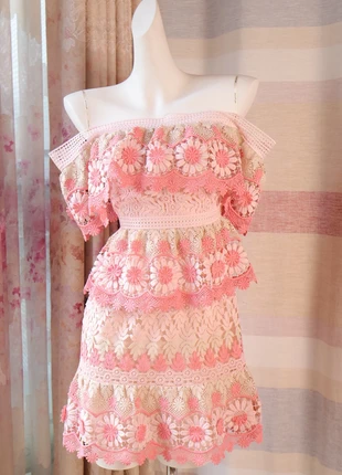 Self-Portrait Pink Daisy Lace Mini Dress | UK4 | Excellent Condition, marque: Self-Portrait, état: Très bon état, taille: XS / 34 / 6, 75,00 €, 79,45 € Protection acheteurs incluse