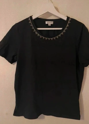 Top noir Antonelle T3 – Col perlé élégant, marca: Antonelle, estado: Muito bom, tamanho: L / 40 / 12, €8.00, €9.10 inclui Proteção do Comprador