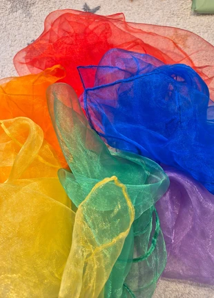 6 dansdoeken van Chiffon, marque: Montessori, état: Très bon état, taille: Taille unique, 6,00 €, 7,00 € Protection acheteurs incluse