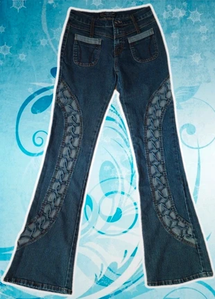 Jean flare taille basse vintage avec détails tressés 36, brand: Vintage Dressing, condition: Very good, size: S / 36 / 8, €28.00, €30.10 includes Buyer Protection