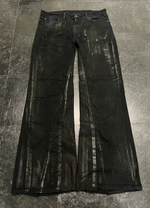 Bootcut/Baggy custom made rusty black waxed Jeans similar to "Hysteric Glamour" and "Hedi slimane", marque: y2k, état: Neuf sans étiquette, taille: L, 50,00 €, 53,20 € Protection acheteurs (Pro) incluse