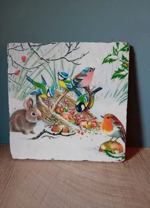 Decoratie tegel "winter", staat: Nieuw zonder prijskaartje, € 5,50, € 6,48 inclusief Kopersbescherming