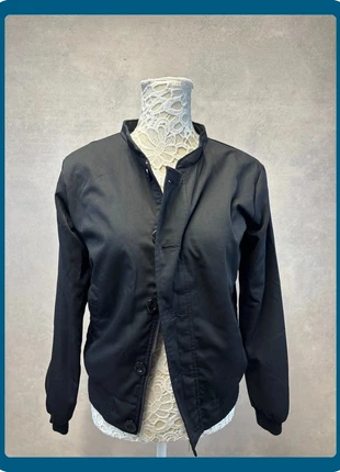 Veste noire bomber Venca femme taille M style casual chic fermeture zip et boutons, brand: Venca, condition: Very good, size: M / 38 / 10, €10.50, €11.73 includes Buyer Protection Pro