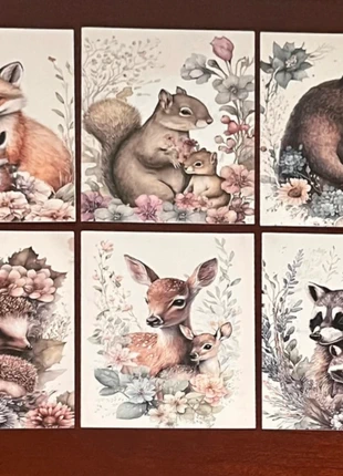 SALE! 6 prentbriefkaarten 'DIEREN' 15 x 10cm Blanco achterzijde, staat: Nieuw zonder prijskaartje, € 1,75, € 2,54 inclusief Kopersbescherming