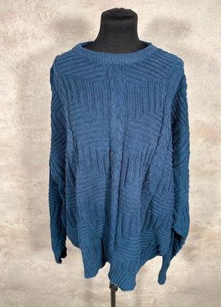 Pull Maille Torsadée Cable Knit Vintage Station Square bleu texturé taille XXL, marke: Vintage Dressing, zustand: Sehr gut, größe: XXL / 44 / 16, 14,00 €, 15,40 € beinhaltet Vinted-Käuferschutz Pro